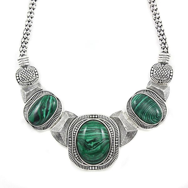 wholesale 5 pcs silver plated geometric malachite stone pendant link chain necklace for women fashion jewelry
wholesale 5 pcs silver plated geometric malachite stone pendant link chain necklace for women fashion jewelry