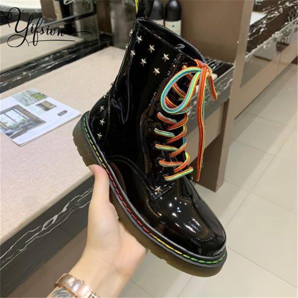 yifsion new black genuine leather gladiator lace up women winter boots round toe thick low heel autumn ankle boots shoes woman
yifsion new black genuine leather gladiator lace up women winter boots round toe thick low heel autumn ankle boots shoes woman