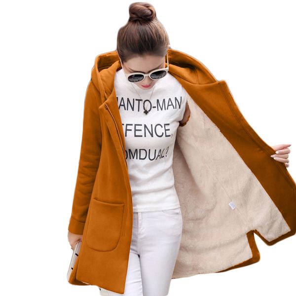 2018 autumn winter women's fleece female red slim fit hoodies jackets jacket coats female long hooded coats outerwear warm thick, Black;brown
2018 autumn winter women's fleece female red slim fit hoodies jackets jacket coats female long hooded coats outerwear warm thick, Black;brown