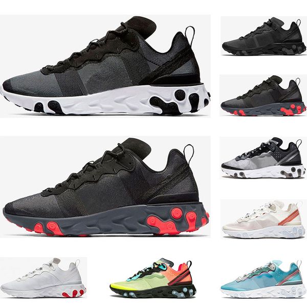 2019 React Element 55 87 running shoes for men women white black Royal Tint blue Desert Sand mens designer sports sneaker size 36-45
2019 React Element 55 87 running shoes for men women white black Royal Tint blue Desert Sand mens designer sports sneaker size 36-45