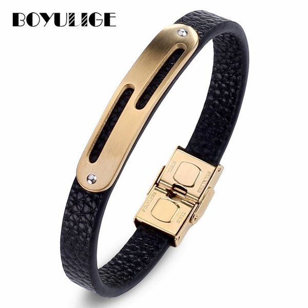 genuine leather brushed titanium stainless steel bracelet men gold silver couple punk men's bracelets for male bangle wristbands, Golden;silver
genuine leather brushed titanium stainless steel bracelet men gold silver couple punk men's bracelets for male bangle wristbands, Golden;silver