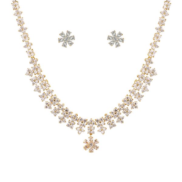weimanjingdian new arrival floral cubic zirconia crystal wedding bridal necklace and earring jewelry set, Slivery;golden
weimanjingdian new arrival floral cubic zirconia crystal wedding bridal necklace and earring jewelry set, Slivery;golden