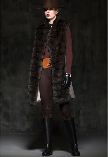arlenesain custom 2019 new fashion sable fur cashmere sleeveless vest women, Black
arlenesain custom 2019 new fashion sable fur cashmere sleeveless vest women, Black