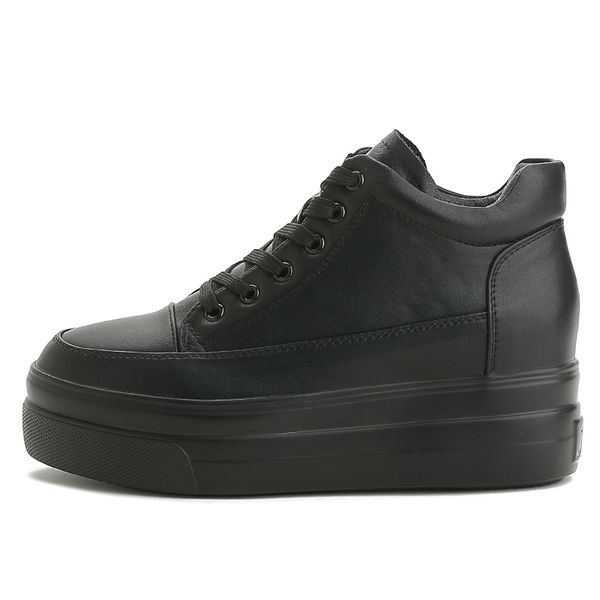 arrival women platform casual shoes cowhide genuine leather sneakers comfortable height increasing women shoes, Black;white
arrival women platform casual shoes cowhide genuine leather sneakers comfortable height increasing women shoes, Black;white