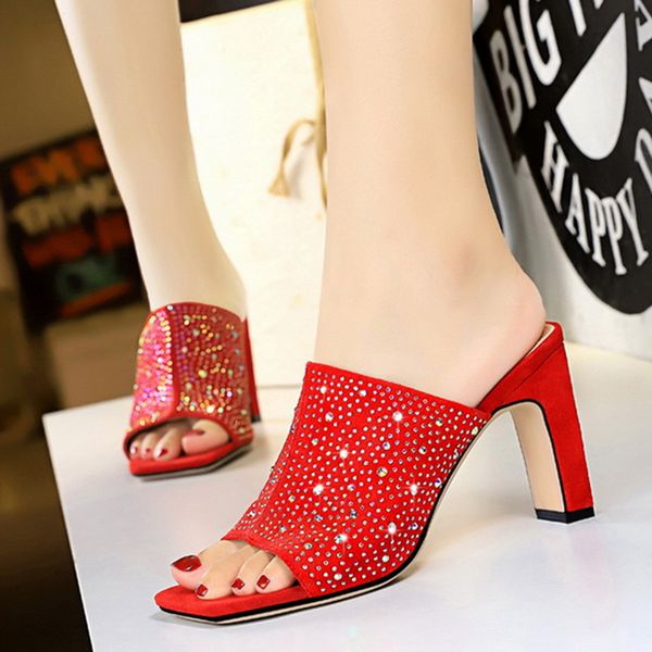 wedding shoes women sandals ladies high heel slippers crystal candy color open toes fashion female slides summer shoes party, Black
wedding shoes women sandals ladies high heel slippers crystal candy color open toes fashion female slides summer shoes party, Black