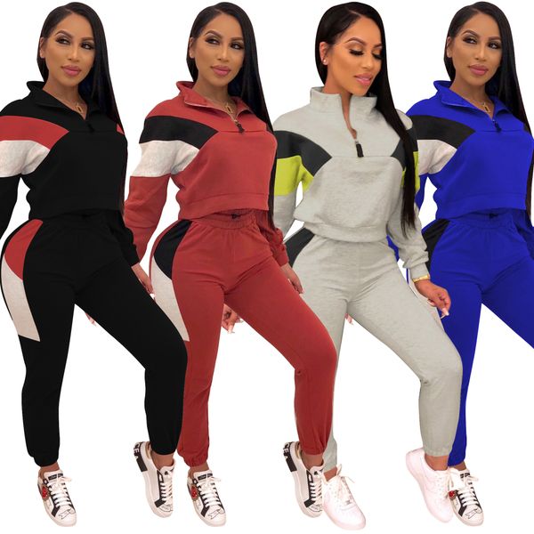 25cm619 fashion stitching collar casual sports jacket women's tracksuits sportswear outfits outwear sweatsuit women's two piece se, Gray
25cm619 fashion stitching collar casual sports jacket women's tracksuits sportswear outfits outwear sweatsuit women's two piece se, Gray