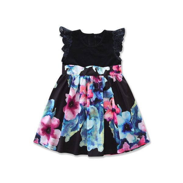 семья соответствующие наряды леди мать дочь платье лето девочка платье наряд, Blue