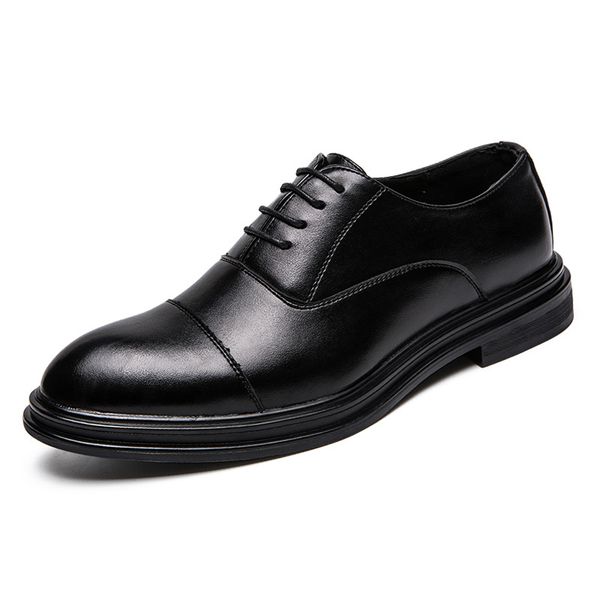 new business suit leather shoes british autumn trend soft leather shoes tip leisure bright wedding men's, Black
new business suit leather shoes british autumn trend soft leather shoes tip leisure bright wedding men's, Black