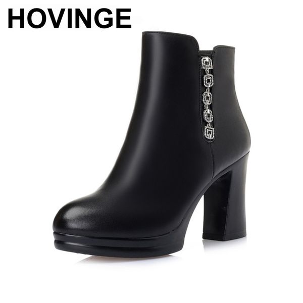 hovinge winter women ankle boots platform high heels boots genuine leather+pu shoes snow female boot, Black
hovinge winter women ankle boots platform high heels boots genuine leather+pu shoes snow female boot, Black