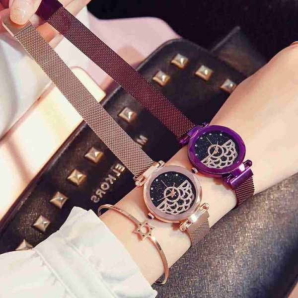 luxury women watches fashion creative ladies diamond starry sky magnetic quartz clock waterproof female wristwatch, Slivery;brown
luxury women watches fashion creative ladies diamond starry sky magnetic quartz clock waterproof female wristwatch, Slivery;brown