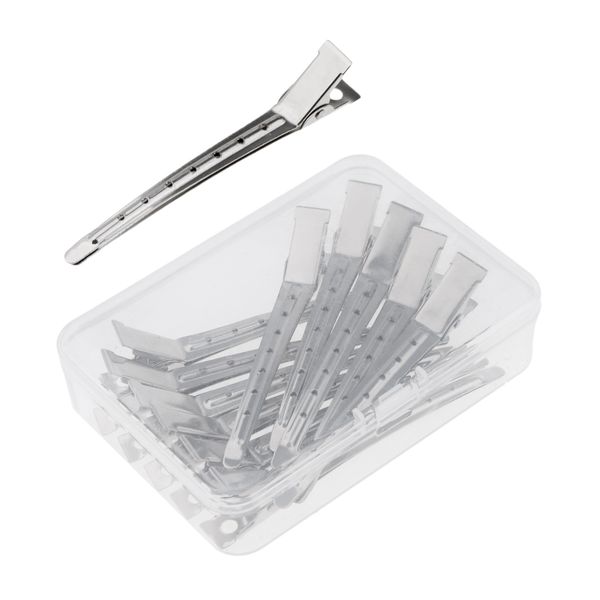 12pcs stainless hairdressing clips salon hair section styling clamps w/ box, Golden;silver
12pcs stainless hairdressing clips salon hair section styling clamps w/ box, Golden;silver