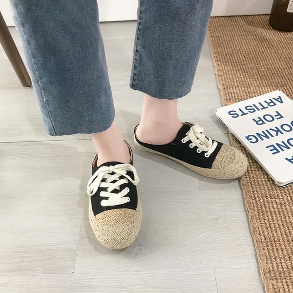 spring 2020 new round head lace-up canvas shoes stitching casual student wild comfortable lazy fisherman shoes, Black
spring 2020 new round head lace-up canvas shoes stitching casual student wild comfortable lazy fisherman shoes, Black