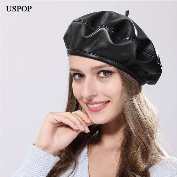 uspop 2019 autumn new fashion women beret female pu leather beret hat women men casual solid color octagonal hat, Blue;gray
uspop 2019 autumn new fashion women beret female pu leather beret hat women men casual solid color octagonal hat, Blue;gray