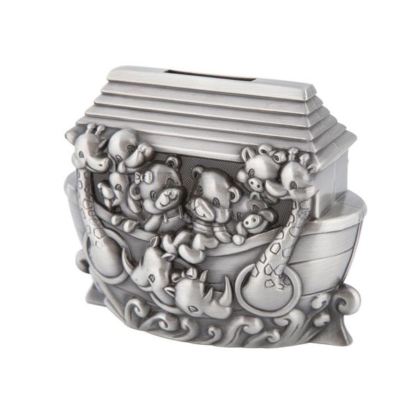 noah's ark piggy bank creative cartoon coin bank for kids metal money saving box boat pewter crafts newborn birthday children gifts
noah's ark piggy bank creative cartoon coin bank for kids metal money saving box boat pewter crafts newborn birthday children gifts