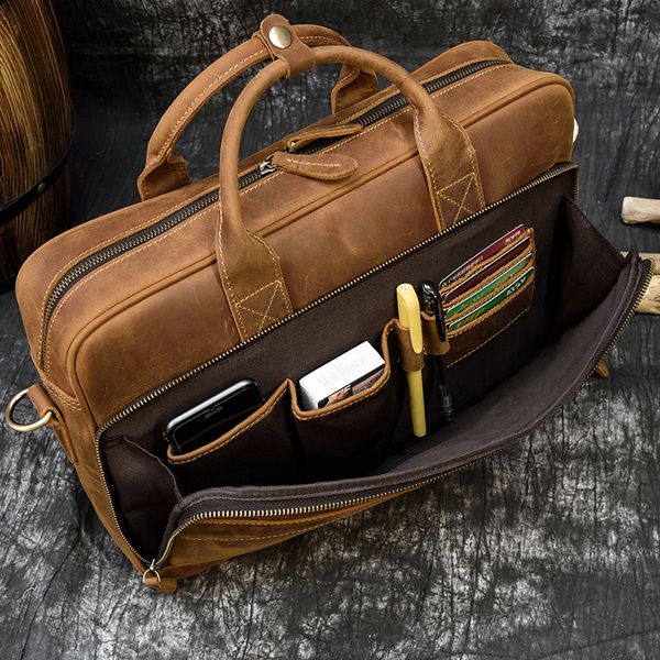 vintage crazy horse genuine leather men briefcase 15 inch business bag cow leather lapdouble layer messenger bag work tote
vintage crazy horse genuine leather men briefcase 15 inch business bag cow leather lapdouble layer messenger bag work tote