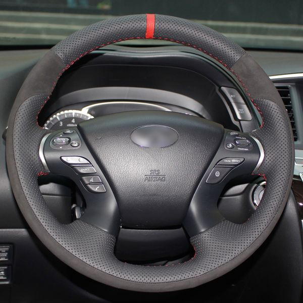 black genuine leather black suede car steering wheel cover for infiniti jx35 m35 m25 m56 q70 qx60
black genuine leather black suede car steering wheel cover for infiniti jx35 m35 m25 m56 q70 qx60