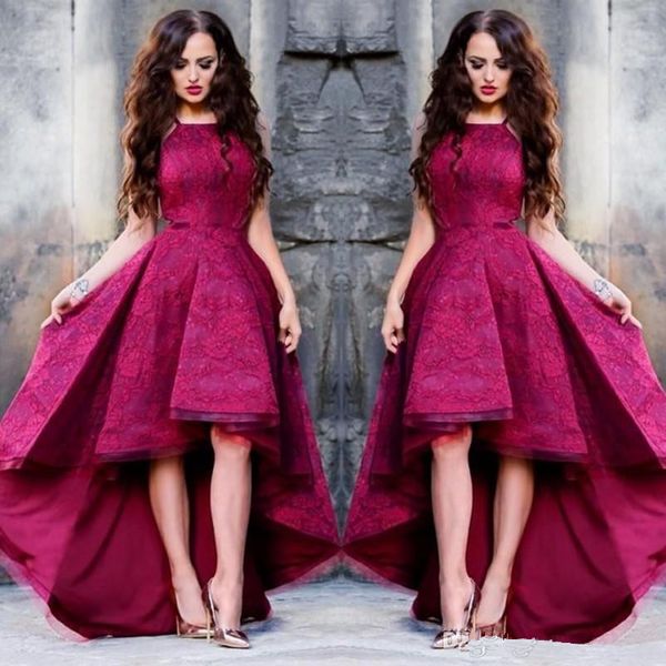 full lace high low prom dresses 2019 custom made a-line fuchsia formal evening gowns graduation dress special occasion dress, Black;red
full lace high low prom dresses 2019 custom made a-line fuchsia formal evening gowns graduation dress special occasion dress, Black;red