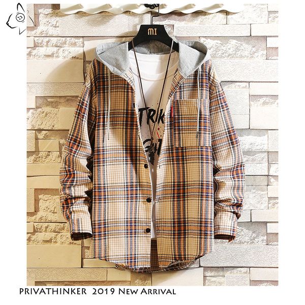 2020 autum causal pocket patchwork plaid coat hooded cotton shirt mens streetwear harajuku long sleeve shirts male, White;black
2020 autum causal pocket patchwork plaid coat hooded cotton shirt mens streetwear harajuku long sleeve shirts male, White;black
