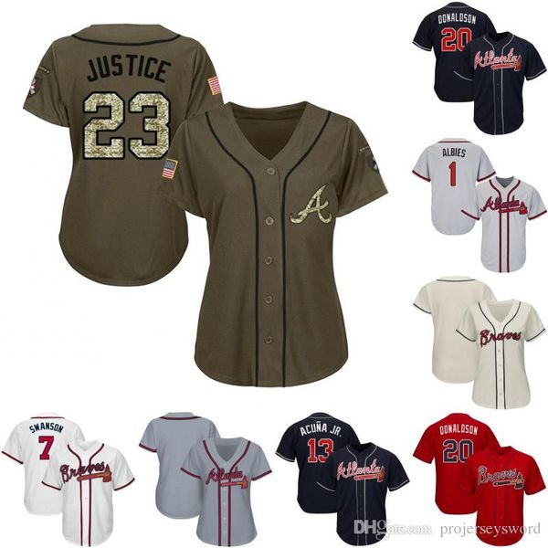 Lady & Youth Atlanta Jersey 20 Josh Donaldson 1 Ozzie Albies 5 Freddie Freeman 7 Dansby Swanson 13 Ronald Acuna Jr. Braves Baseball Jerseys
Lady & Youth Atlanta Jersey 20 Josh Donaldson 1 Ozzie Albies 5 Freddie Freeman 7 Dansby Swanson 13 Ronald Acuna Jr. Braves Baseball Jerseys