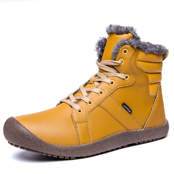 2018 winter men's fur warm snow boots waterproof down fabric ankle boots for men winter shoes thick plush male bota, Black
2018 winter men's fur warm snow boots waterproof down fabric ankle boots for men winter shoes thick plush male bota, Black