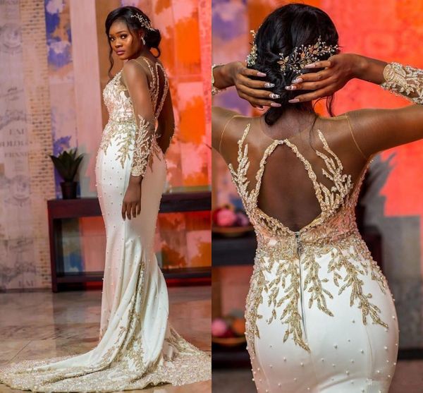 aso ebi 2020 arabic luxurious lace beaded evening dresses sheer neck mermaid prom dresses long sleeves formal party second reception gowns, Black
aso ebi 2020 arabic luxurious lace beaded evening dresses sheer neck mermaid prom dresses long sleeves formal party second reception gowns, Black