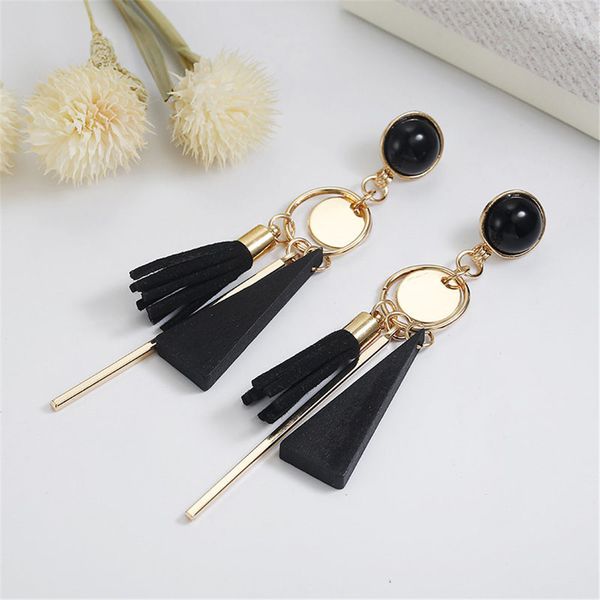personality fashion gifts triangle geometric ladies wood designer earrings retro female tassel long women earrings jewelry, Silver 
personality fashion gifts triangle geometric ladies wood designer earrings retro female tassel long women earrings jewelry, Silver
