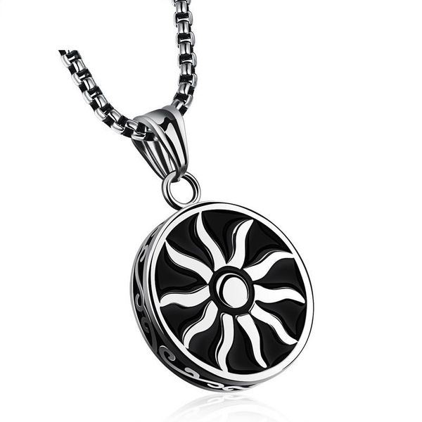 new fashion hip hop design stylish cool titanium steel vintage totem sun god men pendant necklace 70cm chain, Silver
new fashion hip hop design stylish cool titanium steel vintage totem sun god men pendant necklace 70cm chain, Silver