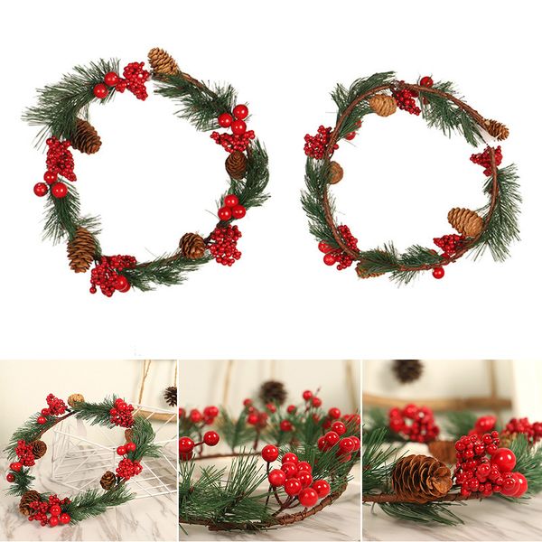 christmas wreath door decoration wall hanging red fruit pine cone pine needle decoration door hanging wreath ornament #bw
christmas wreath door decoration wall hanging red fruit pine cone pine needle decoration door hanging wreath ornament #bw