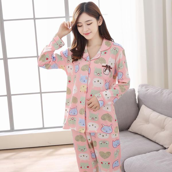2019 new spring women pajamas animal cartoon pajama sets cute long sleeve nightwear sleepwear suit night home wear pijamas mujer, Blue;gray
2019 new spring women pajamas animal cartoon pajama sets cute long sleeve nightwear sleepwear suit night home wear pijamas mujer, Blue;gray