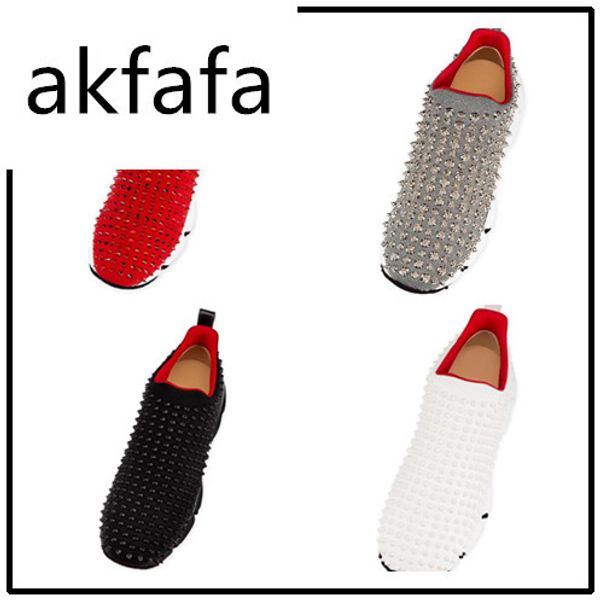 wholesale red bottom spike sock designer casual shoes , red sole flats with krystal spikes 0, Black
wholesale red bottom spike sock designer casual shoes , red sole flats with krystal spikes 0, Black
