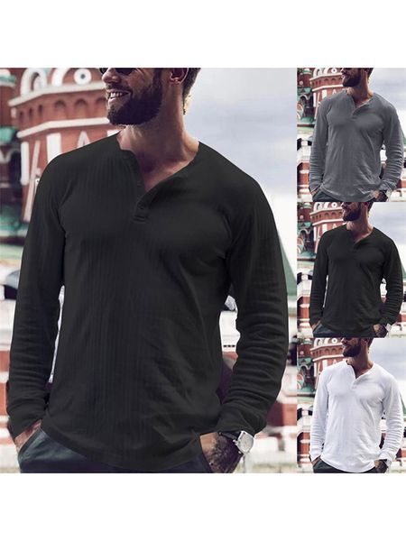 mens stand collar strip tshirts spring autumn long sleeve solid color two buttons tees man loose casual, White;black
mens stand collar strip tshirts spring autumn long sleeve solid color two buttons tees man loose casual, White;black