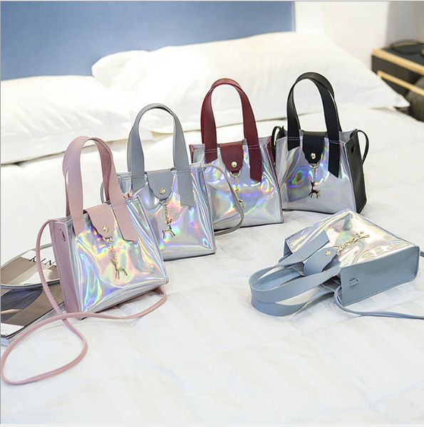 women's pvc holographic bag clear transparent small tote hologram handbag purse fashion laser fawn lady cosmetic crossbody bag
women's pvc holographic bag clear transparent small tote hologram handbag purse fashion laser fawn lady cosmetic crossbody bag