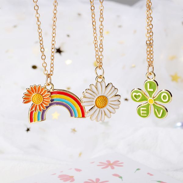 2020 ins style friend necklace charm lady rainbow heart engrave daisy flower friend forever necklace pendant bff jewelry gift, Silver
2020 ins style friend necklace charm lady rainbow heart engrave daisy flower friend forever necklace pendant bff jewelry gift, Silver