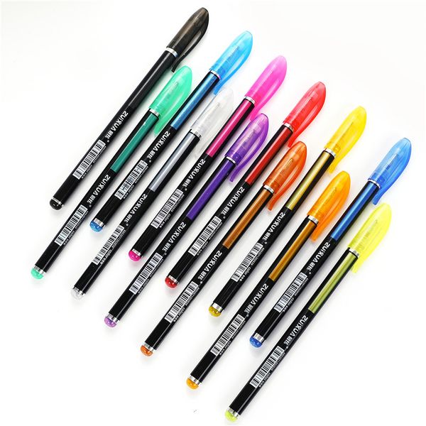 12 colors gel pens set, glitter gel pen for coloring books journals drawing doodling art markers
12 colors gel pens set, glitter gel pen for coloring books journals drawing doodling art markers