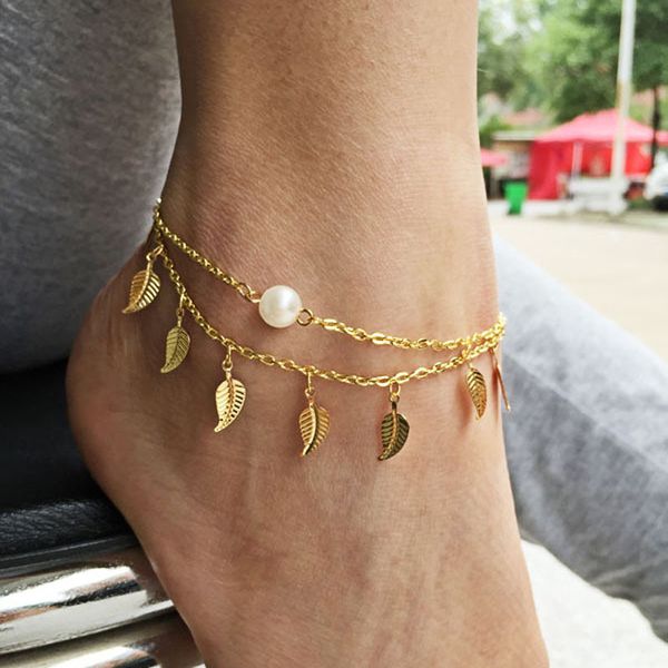susenstone 2019 1pc simple gold anklet ankle bracelet leaf foot chain adjustable fashion gold ladies anklet #18, Red;blue
susenstone 2019 1pc simple gold anklet ankle bracelet leaf foot chain adjustable fashion gold ladies anklet #18, Red;blue