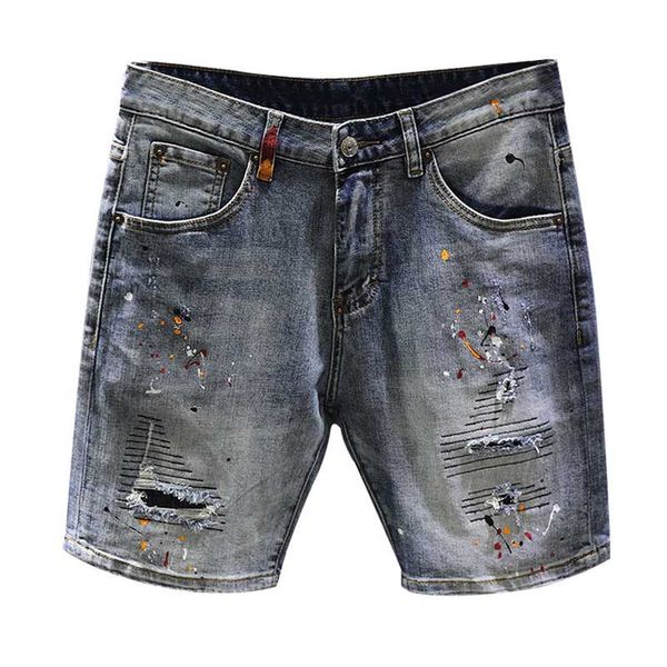 men's jeans kiovno men ripped destroyed shorts summer patchwork denim for male washed size 28-36, Blue
men's jeans kiovno men ripped destroyed shorts summer patchwork denim for male washed size 28-36, Blue