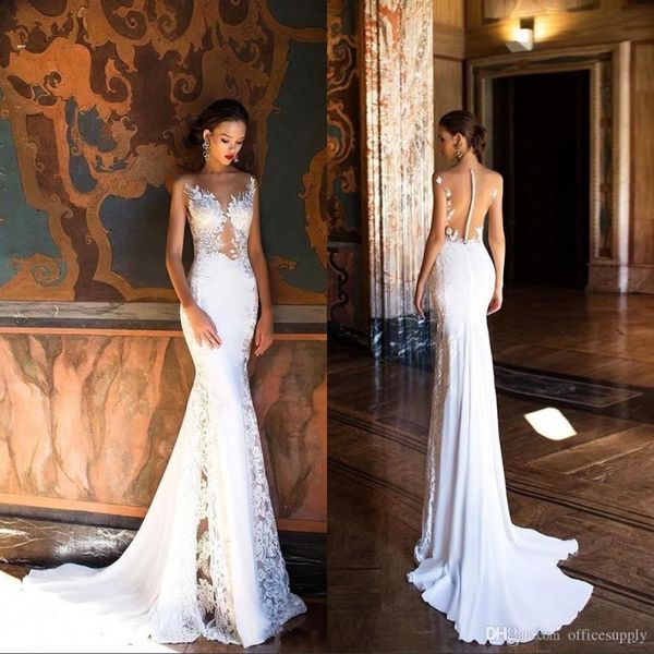 mermaid wedding dresses 2019 sheer neck open back full lace wedding dress beach bridal gowns, White
mermaid wedding dresses 2019 sheer neck open back full lace wedding dress beach bridal gowns, White