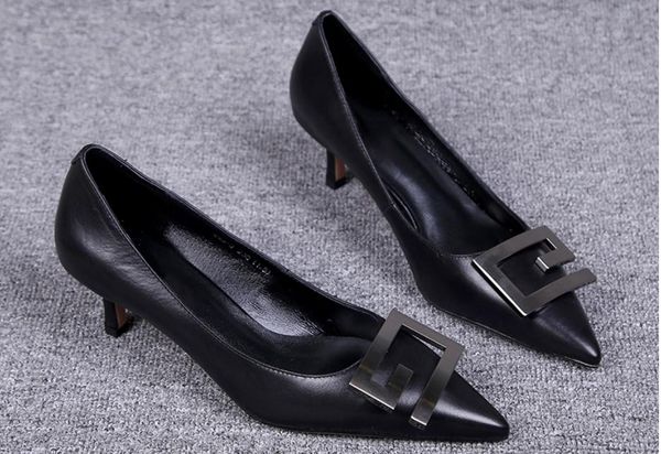 2019 women's shoes in spring and autumn with new style high heel fine heel pointed end #175, Black
2019 women's shoes in spring and autumn with new style high heel fine heel pointed end #175, Black