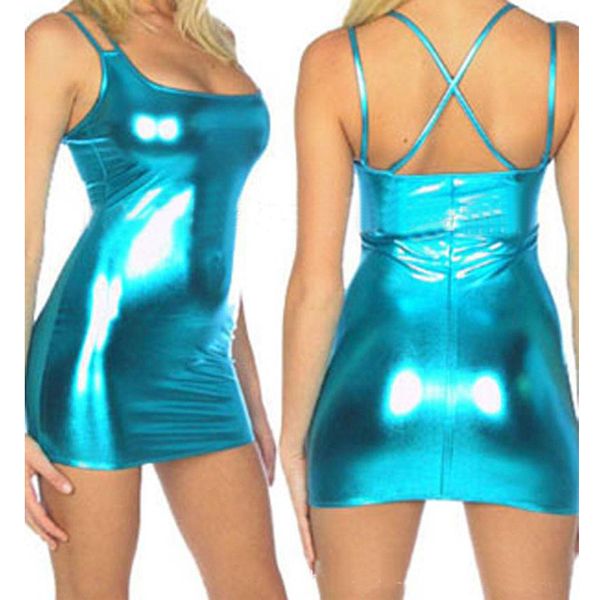 women black and blue pvc wet look erotic costume faux leather party night dress shiny liquid metallic club suits, White;black
women black and blue pvc wet look erotic costume faux leather party night dress shiny liquid metallic club suits, White;black