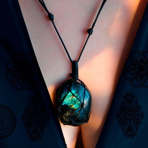 charm natural necklace labradorite pendant exquisite choker necklace natural stone crystal necklaces imitate ornaments torque, Silver
charm natural necklace labradorite pendant exquisite choker necklace natural stone crystal necklaces imitate ornaments torque, Silver