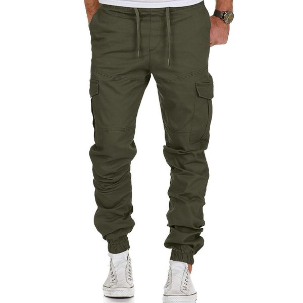 fashion men's pants sport pure color bandage casual loose sweatpants straight tactical cargo pant streetwear trousers, Black
fashion men's pants sport pure color bandage casual loose sweatpants straight tactical cargo pant streetwear trousers, Black