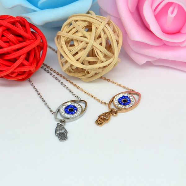 pendant necklaces evil eyes zircon stainless steel choker necklace women girls fashion jewelry, Silver
pendant necklaces evil eyes zircon stainless steel choker necklace women girls fashion jewelry, Silver