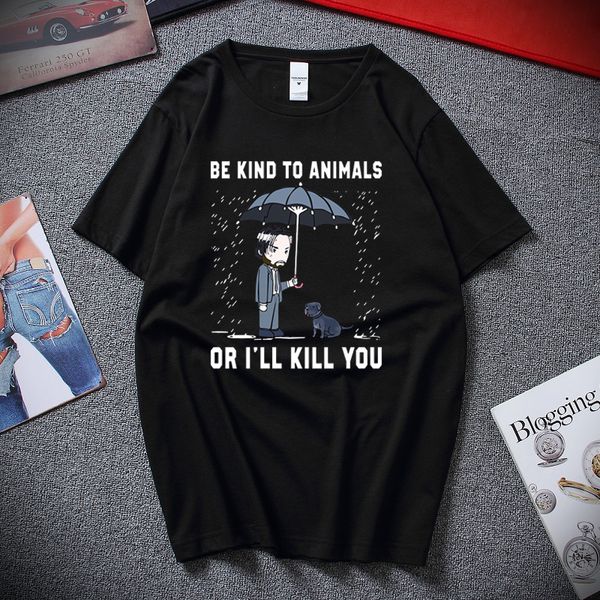 keanu reeves be kind to animals or i'll kill you t shirt black cotton men cool casual pride t shirt men new fashion, White;black
keanu reeves be kind to animals or i'll kill you t shirt black cotton men cool casual pride t shirt men new fashion, White;black