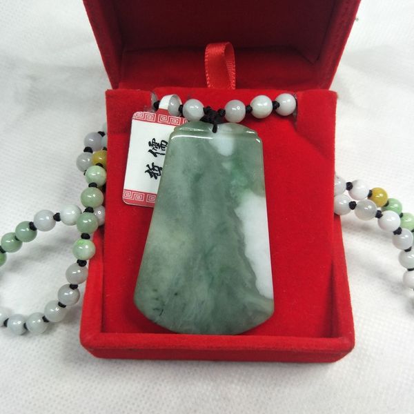 zheru jewelry pure natural jadeite green white good fortune pendant three-color jade pearl necklace a class a national certifica, Silver
zheru jewelry pure natural jadeite green white good fortune pendant three-color jade pearl necklace a class a national certifica, Silver