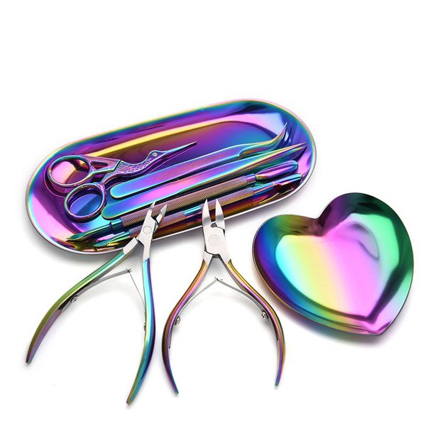 9pcs/set rainbow stainless nail cuticle pusher tweezer cutter trimmer clipper scissor dead skin manicure pedicure nails art tool
9pcs/set rainbow stainless nail cuticle pusher tweezer cutter trimmer clipper scissor dead skin manicure pedicure nails art tool