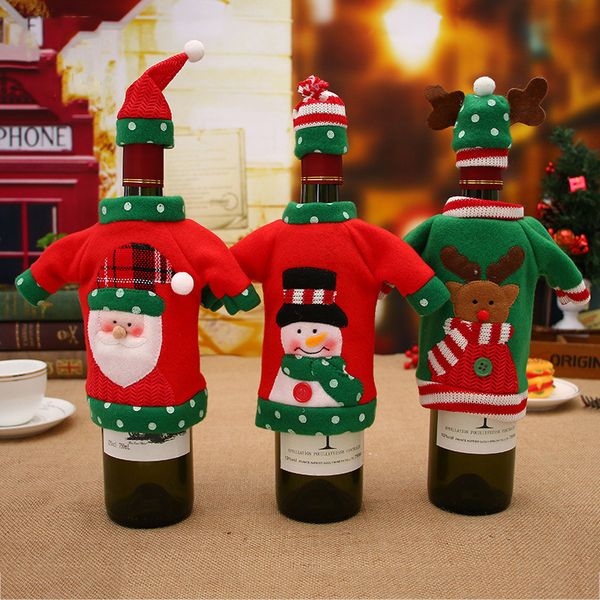 christmas decoration santa claus wine bottle cover gift reindeer snowman bottle hold bag case hat snowman xmas home decor
christmas decoration santa claus wine bottle cover gift reindeer snowman bottle hold bag case hat snowman xmas home decor