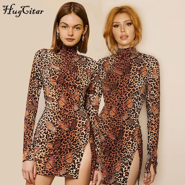 hugcitar 2019 long sleeve leopard butterfly print slit mini dress autumn winter women streetwear club party outfits, Black;gray
hugcitar 2019 long sleeve leopard butterfly print slit mini dress autumn winter women streetwear club party outfits, Black;gray