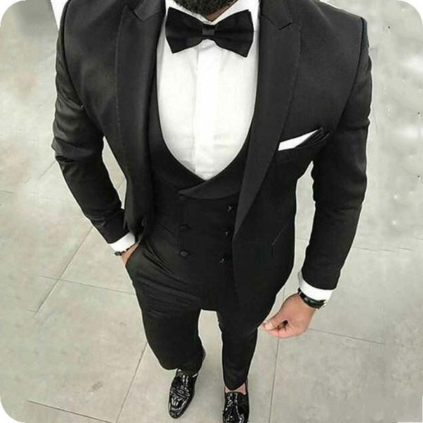 one button black groom tuxedos peak lapel men suits 3 pieces wedding/prom/dinner blazer (jacket+pants+vest+tie) w609, Black;gray
one button black groom tuxedos peak lapel men suits 3 pieces wedding/prom/dinner blazer (jacket+pants+vest+tie) w609, Black;gray