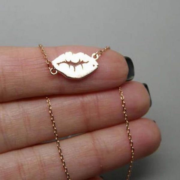 women's gold lips kiss necklaces lips pendant love necklaces valentines day gift (can mix colors), Silver
women's gold lips kiss necklaces lips pendant love necklaces valentines day gift (can mix colors), Silver