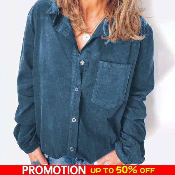 corduroy shirt blouse women long sleeve turn down collar loose shirts for woman button shirt female fashion women blouse, White
corduroy shirt blouse women long sleeve turn down collar loose shirts for woman button shirt female fashion women blouse, White